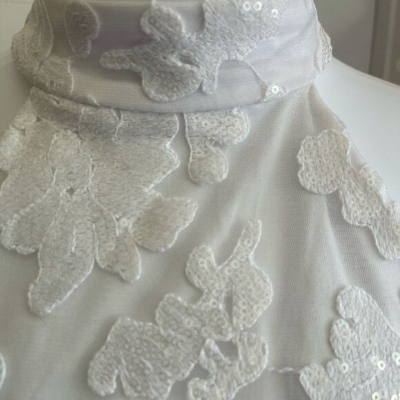 B.DARLING Black and White Halter Maxi Dress - Picture 8 of 12